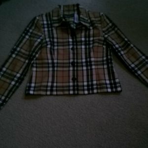 Plaid jacket size 8 petite.